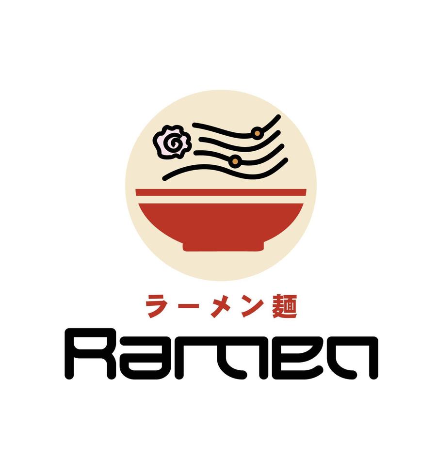 Ramen-Nudel-Logo-Symbol-Illustration vektor