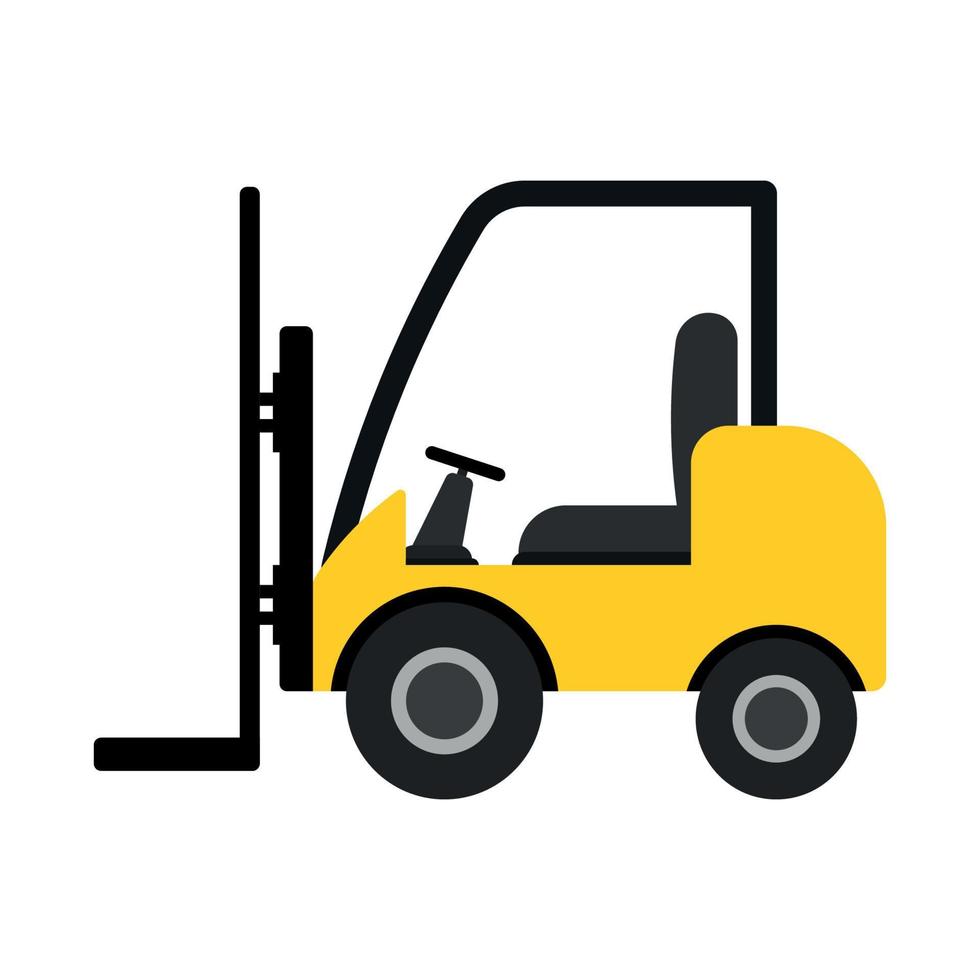gaffeltruck lastbil för lager och lagring Utrustning ikon ClipArt i animerad vektor illustration