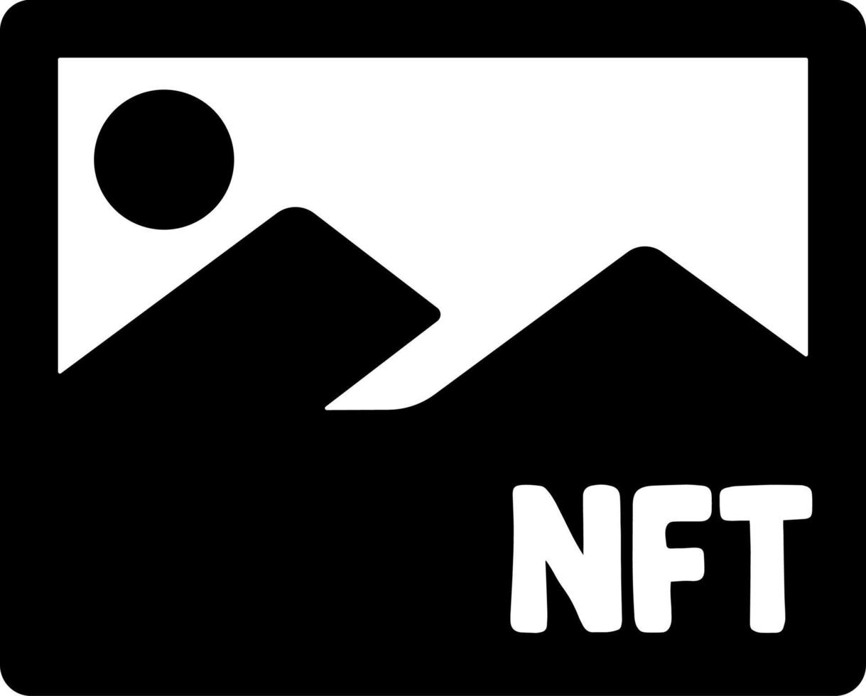 nft ikon nft vektor illustration