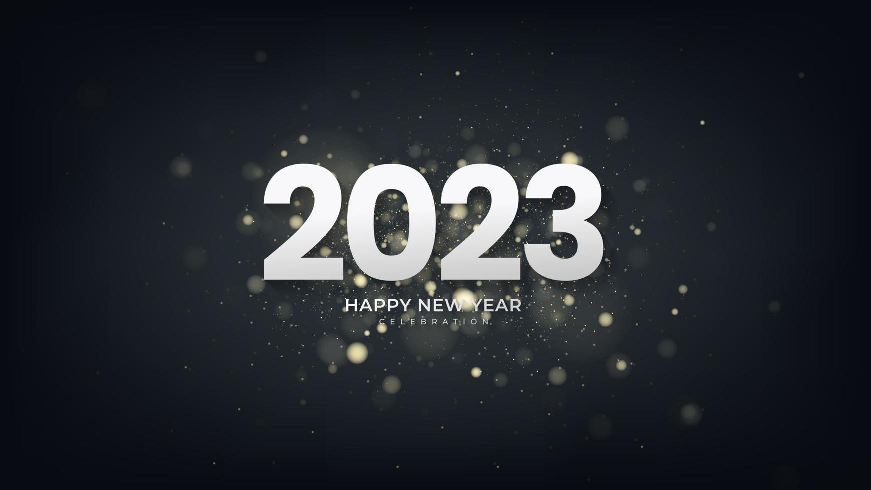 2023 gott nytt år bakgrundsdesign. gratulationskort, banderoll, affisch. vektor illustration.