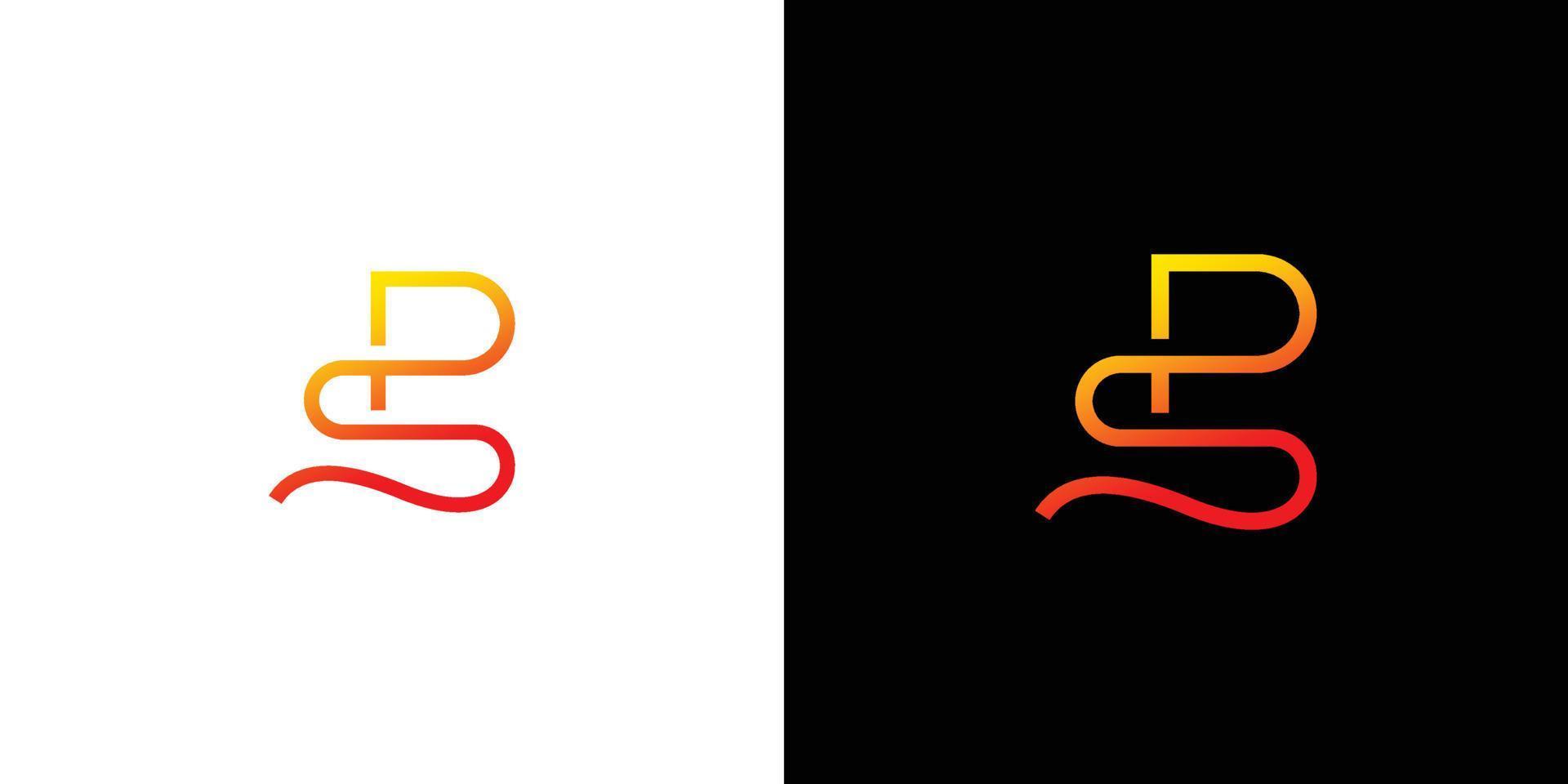 modern och professionell ps brev initialer logotyp design vektor