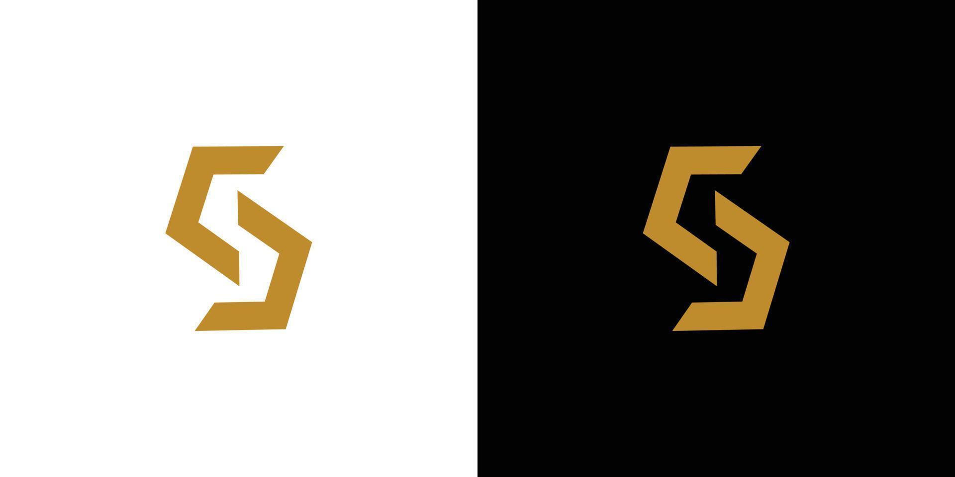 modern och stong s initialer abstrakt logotyp design 3 vektor