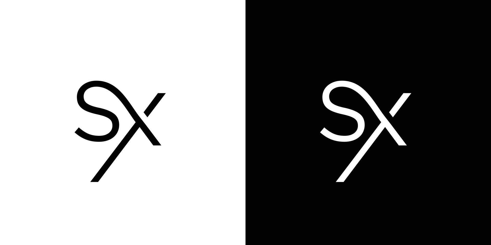 modern och unik sx första logotyp design abstrakt vektor