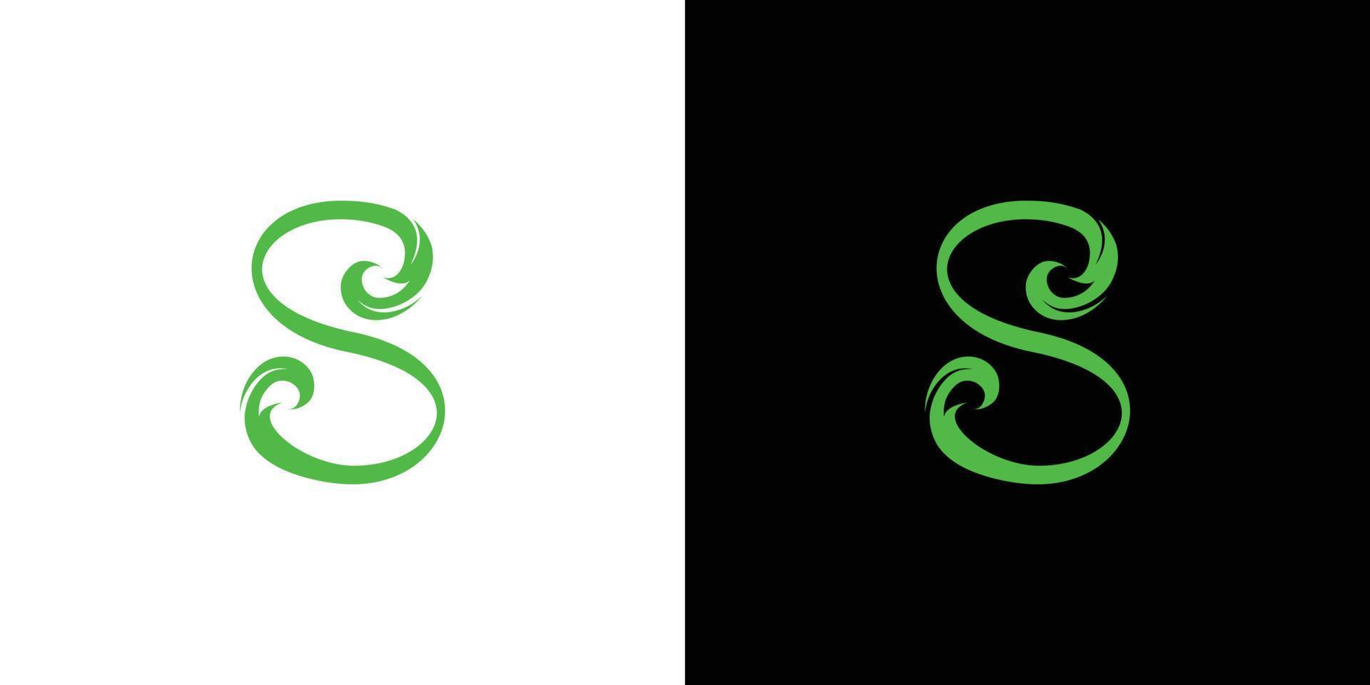 modern och naturlig brev s initialer logotyp design vektor