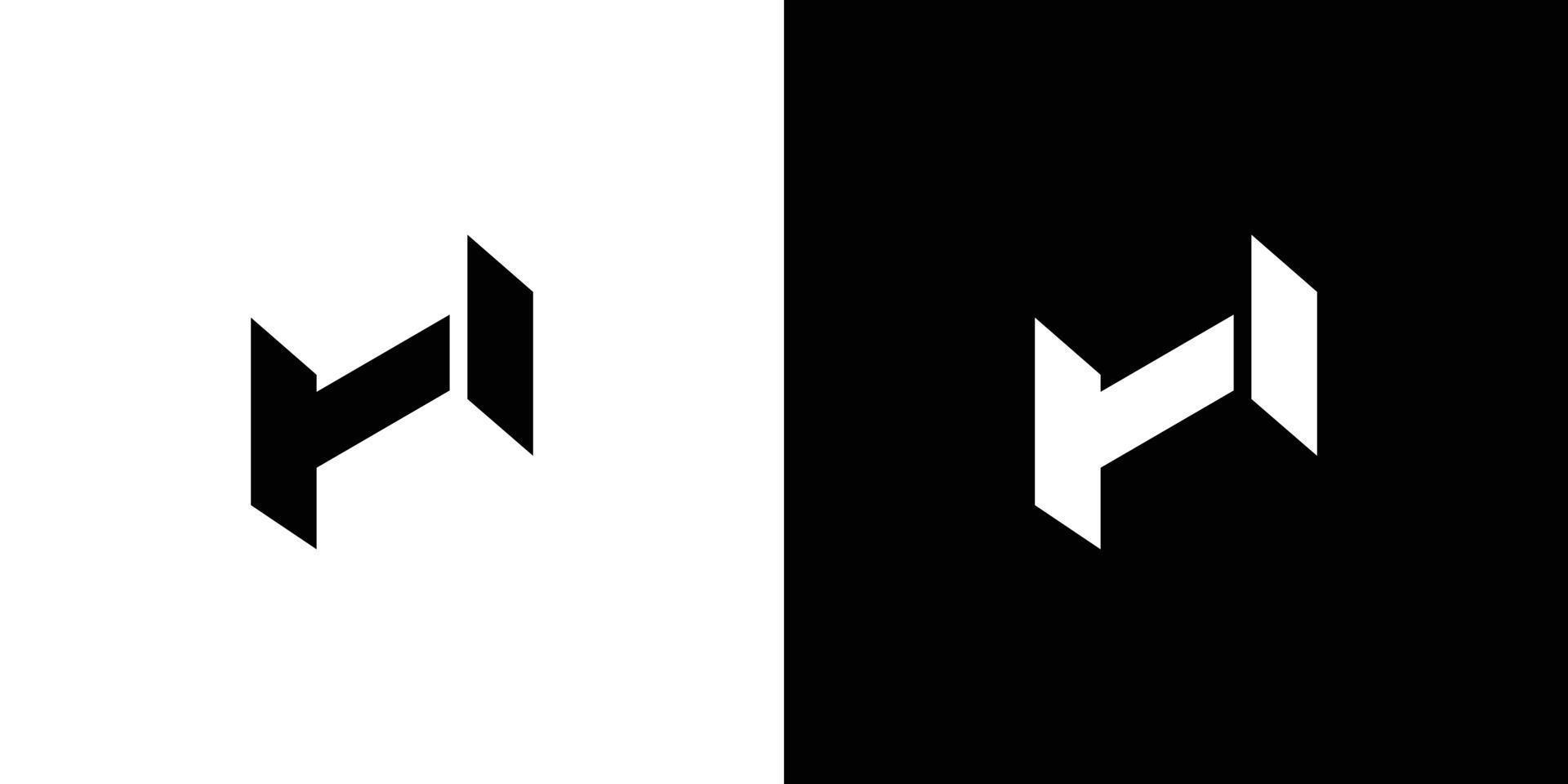 djärv och modern h logotyp design vektor