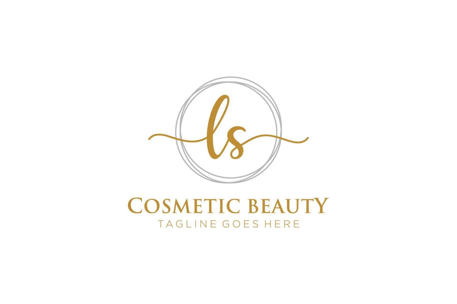 Initial ls feminines Logo Schönheitsmonogramm und elegantes Logo-Design, Handschrift-Logo der Erstunterschrift, Hochzeit, Mode, Blumen und Pflanzen mit kreativer Vorlage. vektor