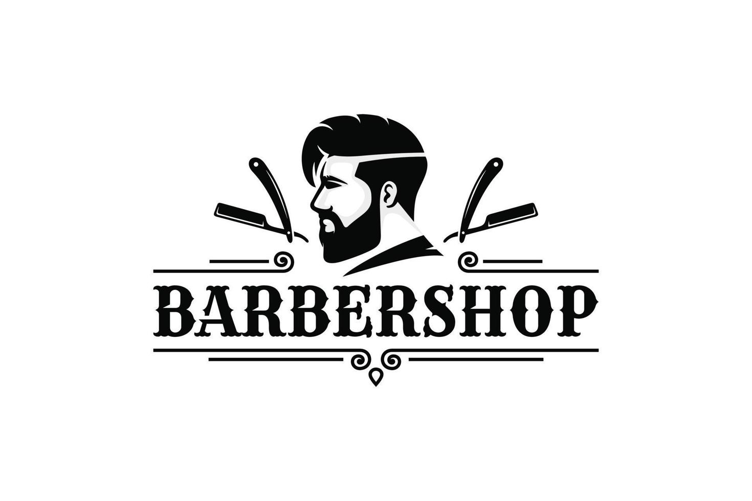 Barbershop logotyp vektor