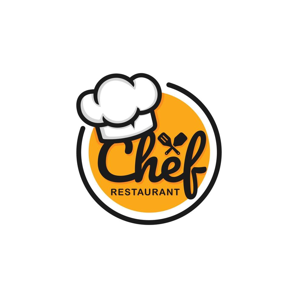 Koch-Logo-Design-Vektor-Illustration. Restaurant-Logo vektor