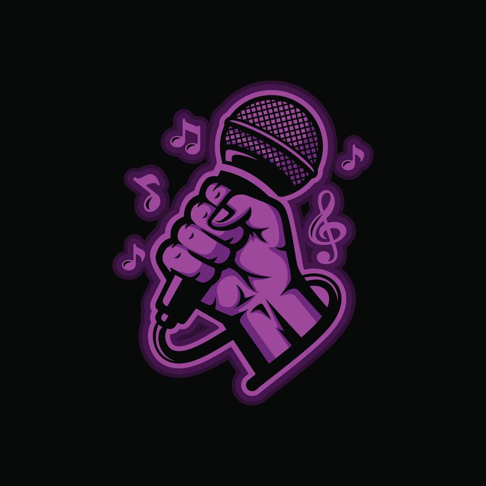 Karaoke-Logo-Design-Vektor vektor