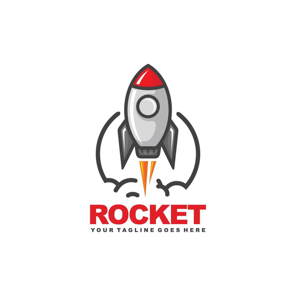Raketen-Logo-Design-Vektor vektor
