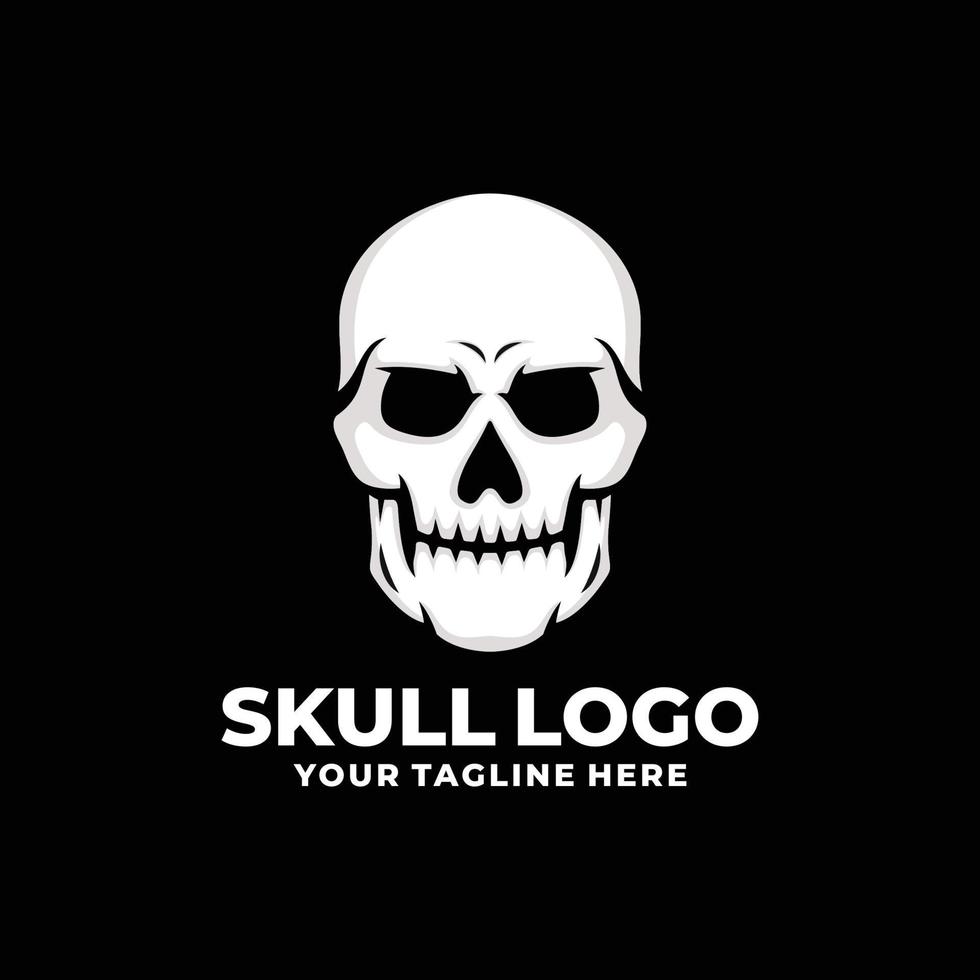 skalle logotyp design vektor