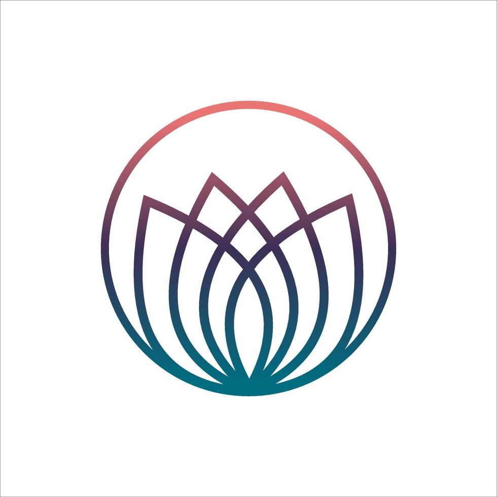 Lotusblumen-Logo. Vektor-Design-Vorlage von Lotus-Symbolen skizzieren Stil für Öko, Schönheit, Spa, Yoga vektor