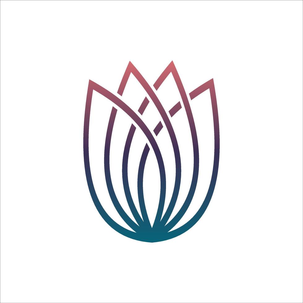 Lotusblumen-Logo. Vektor-Design-Vorlage von Lotus-Symbolen skizzieren Stil für Öko, Schönheit, Spa, Yoga vektor