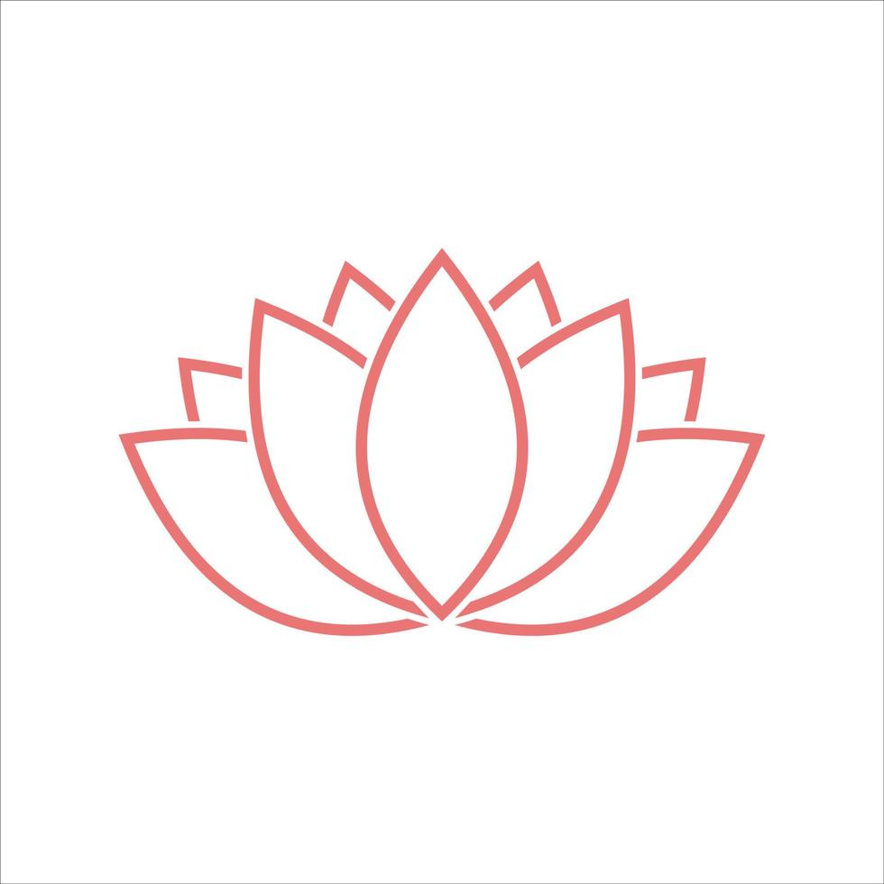 lotus blomma logotyp. vektor design mall av lotus ikoner översikt stil för eko, skönhet, spa, yoga