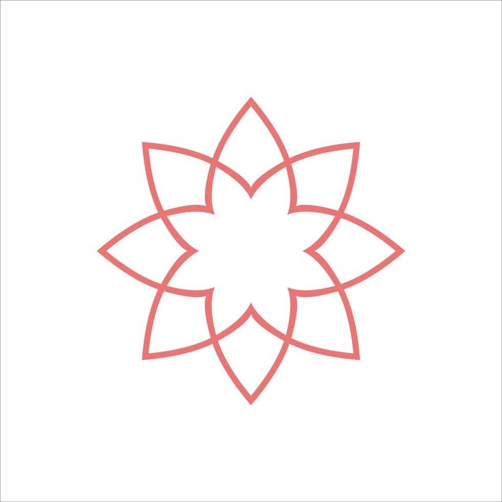 Lotusblumen-Logo. Vektor-Design-Vorlage von Lotus-Symbolen skizzieren Stil für Öko, Schönheit, Spa, Yoga vektor