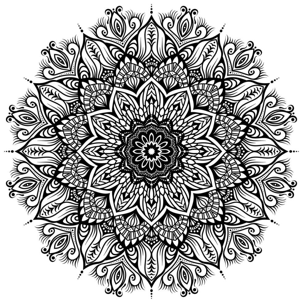 mandala former lätt för färg vektor mandala blomma orientalisk blomma mönster illustration