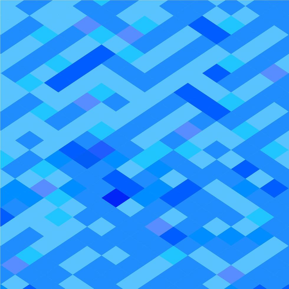 blauer Labyrinth abstrakter niedriger Polygonhintergrund vektor