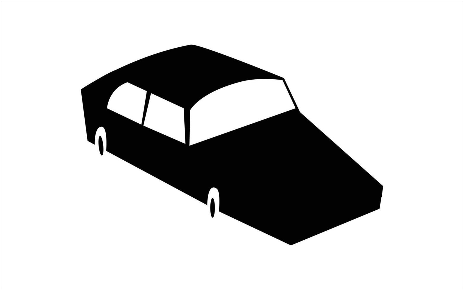 bil svartvit ikon, bil främre se ikon. enkel fylld översikt stil tecken symbol. bil sport lopp, transport begrepp, vektor illustration isolerat på vit bakgrund.