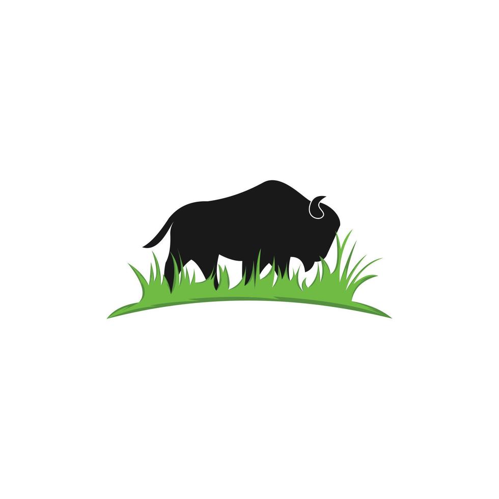 buffel djur- illustration kreativ logotyp vektor