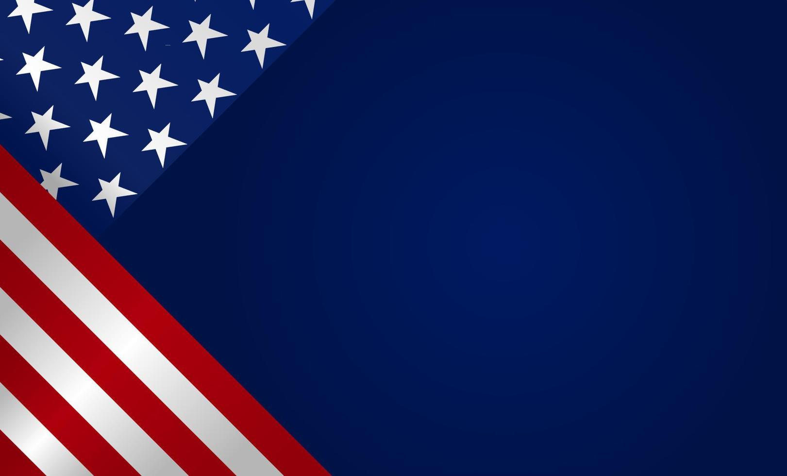 Hintergrund der Flagge der Vereinigten Staaten von Amerika mit Kopierbereich. geeigneter Gebrauch amerikanische Feiertagsereignisse. vektor