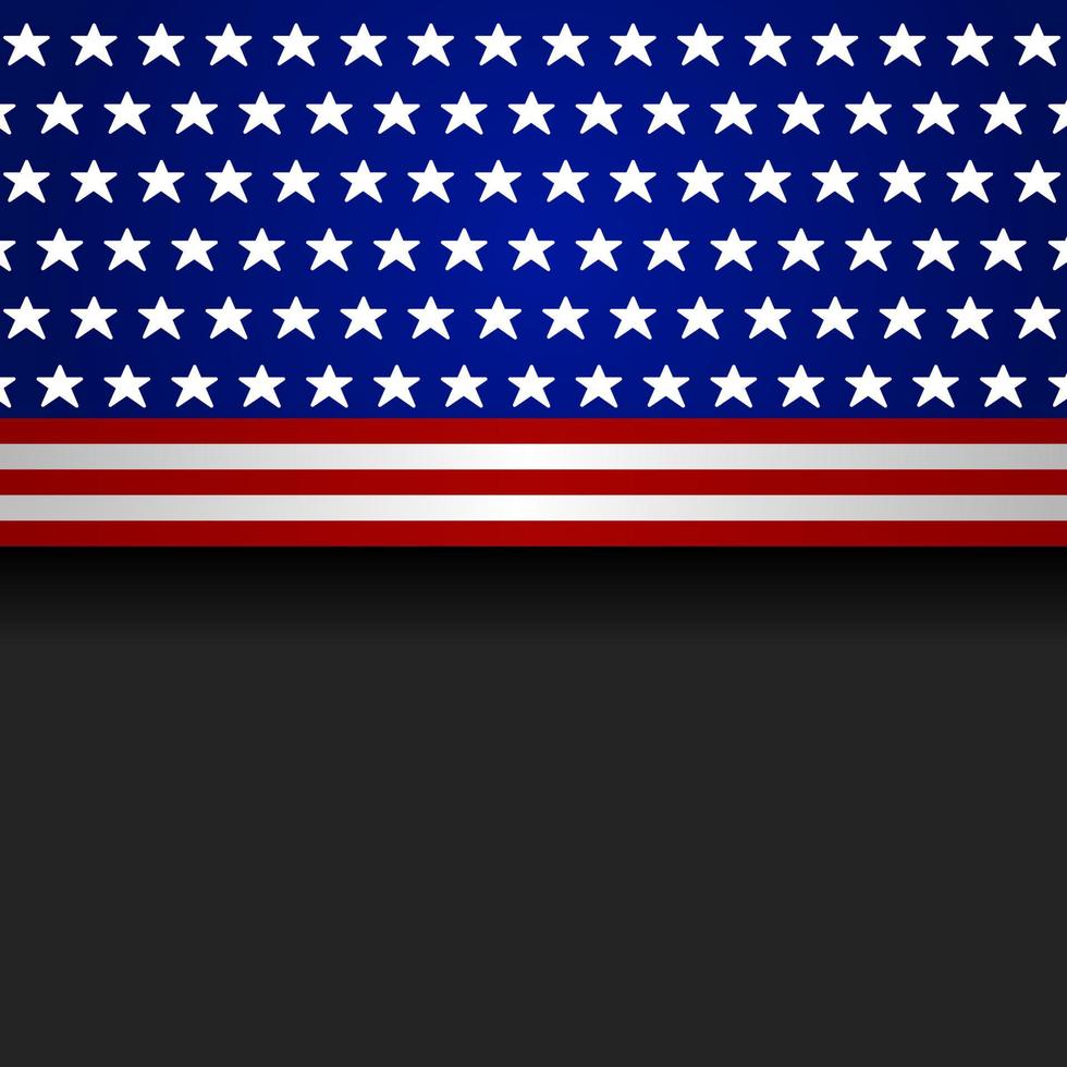 Hintergrund der Flagge der Vereinigten Staaten von Amerika mit Kopierbereich. geeigneter Gebrauch amerikanische Feiertagsereignisse. vektor