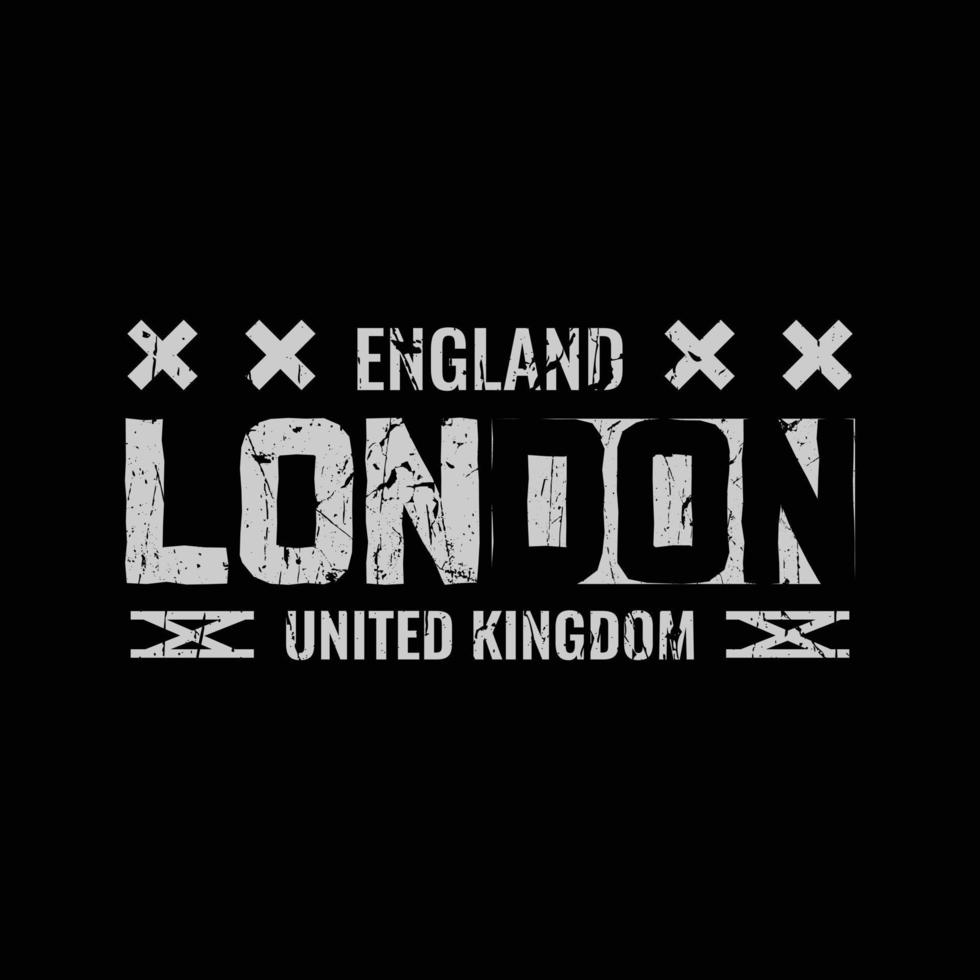 london t-shirt och kläddesign vektor