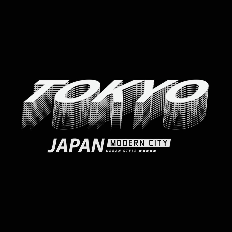 tokio t-shirt und bekleidungsdesign vektor