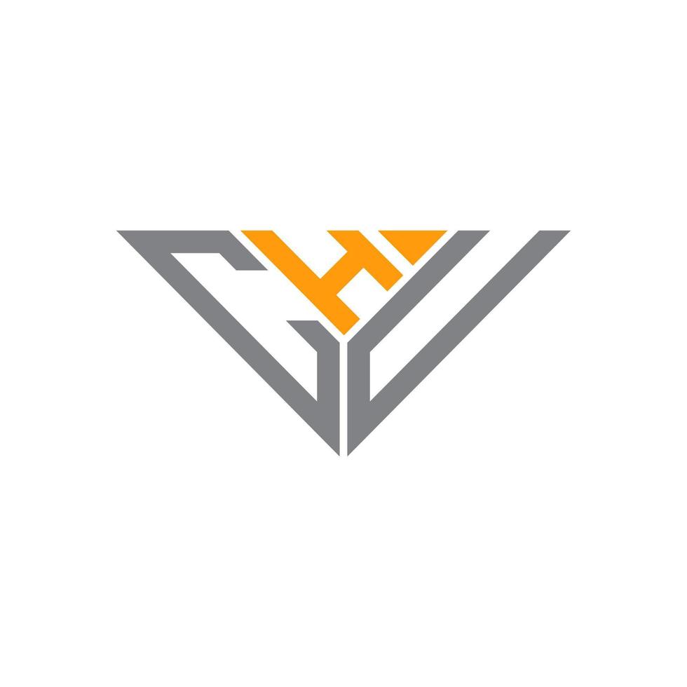chu letter logo kreatives design mit vektorgrafik, chu einfaches und modernes logo in dreieckform. vektor