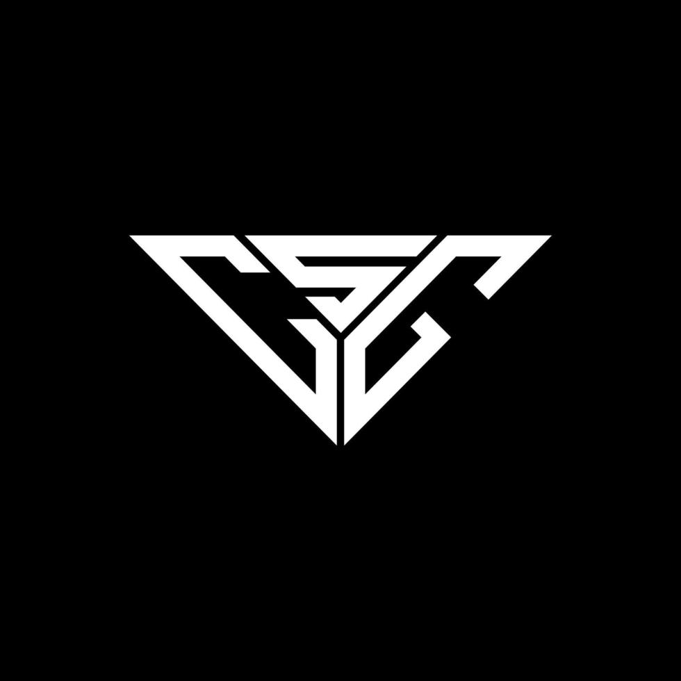 kreatives Design des csg-Buchstabenlogos mit Vektorgrafik, einfaches und modernes csg-Logo in Dreiecksform. vektor