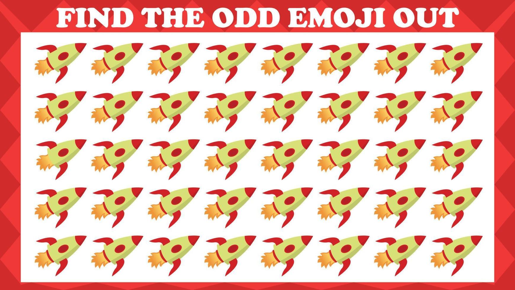 Finden Sie das seltsame Emoji heraus 9, visuelles Logik-Puzzlespiel. Aktivitätsspiel für Kinder. Vektor-Illustration. vektor