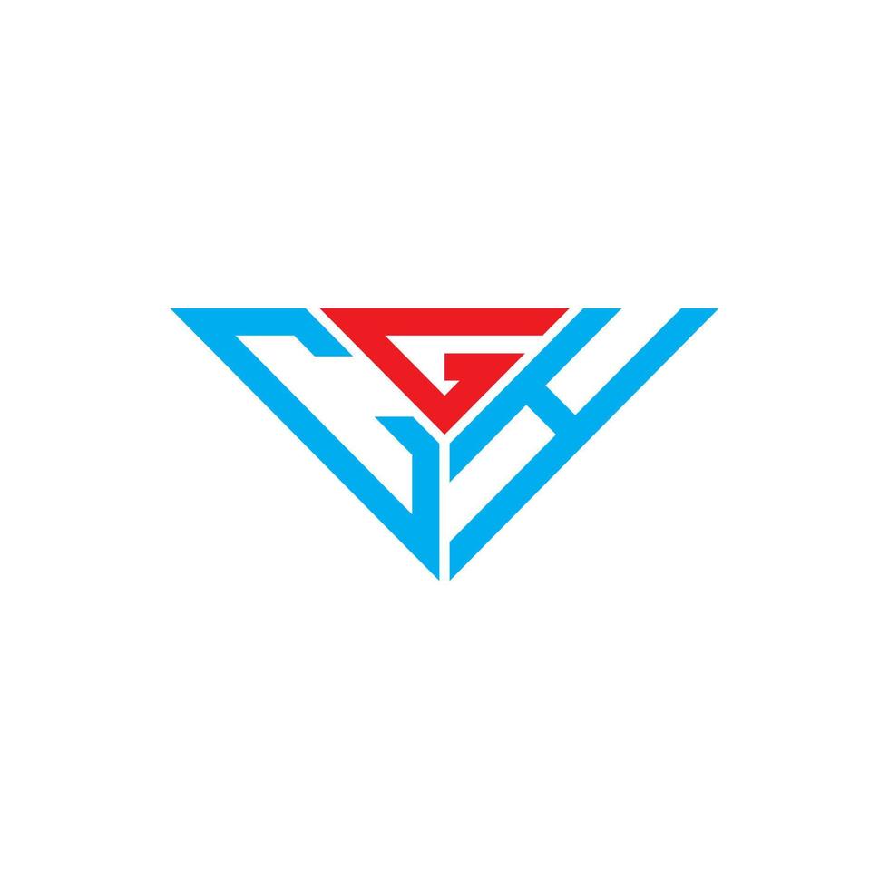 cgh brev logotyp kreativ design med vektor grafisk, cgh enkel och modern logotyp i triangel form.