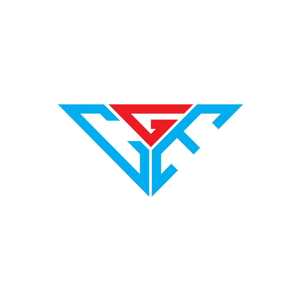 cge Brief Logo kreatives Design mit Vektorgrafik, cge einfaches und modernes Logo in Dreiecksform. vektor