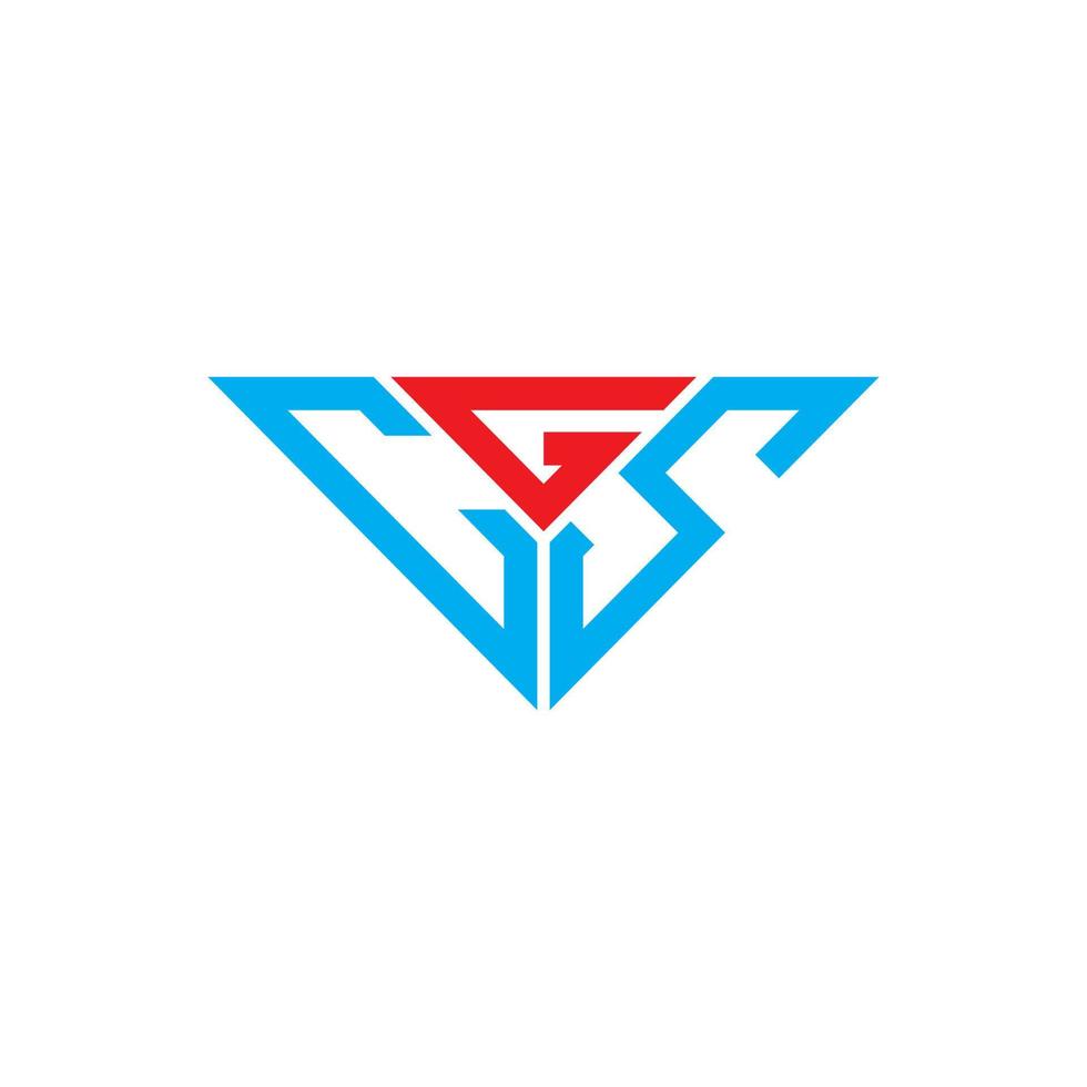cgs-Buchstaben-Logo kreatives Design mit Vektorgrafik, cgs einfaches und modernes Logo in Dreiecksform. vektor