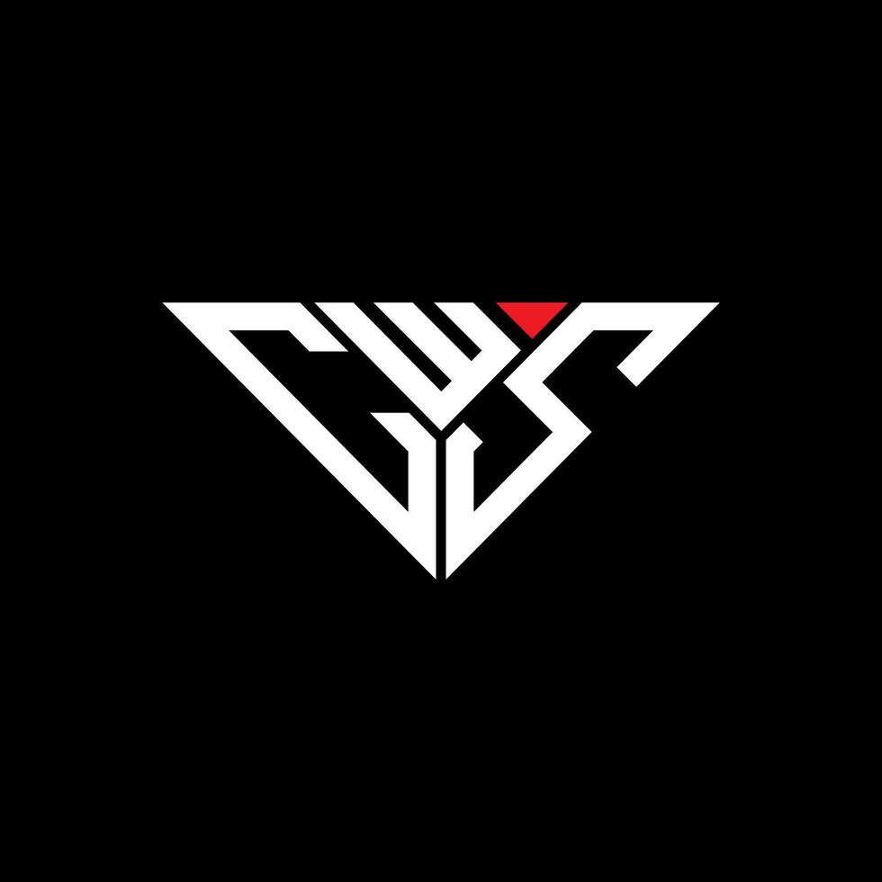 cws Brief Logo kreatives Design mit Vektorgrafik, cws einfaches und modernes Logo in Dreiecksform. vektor