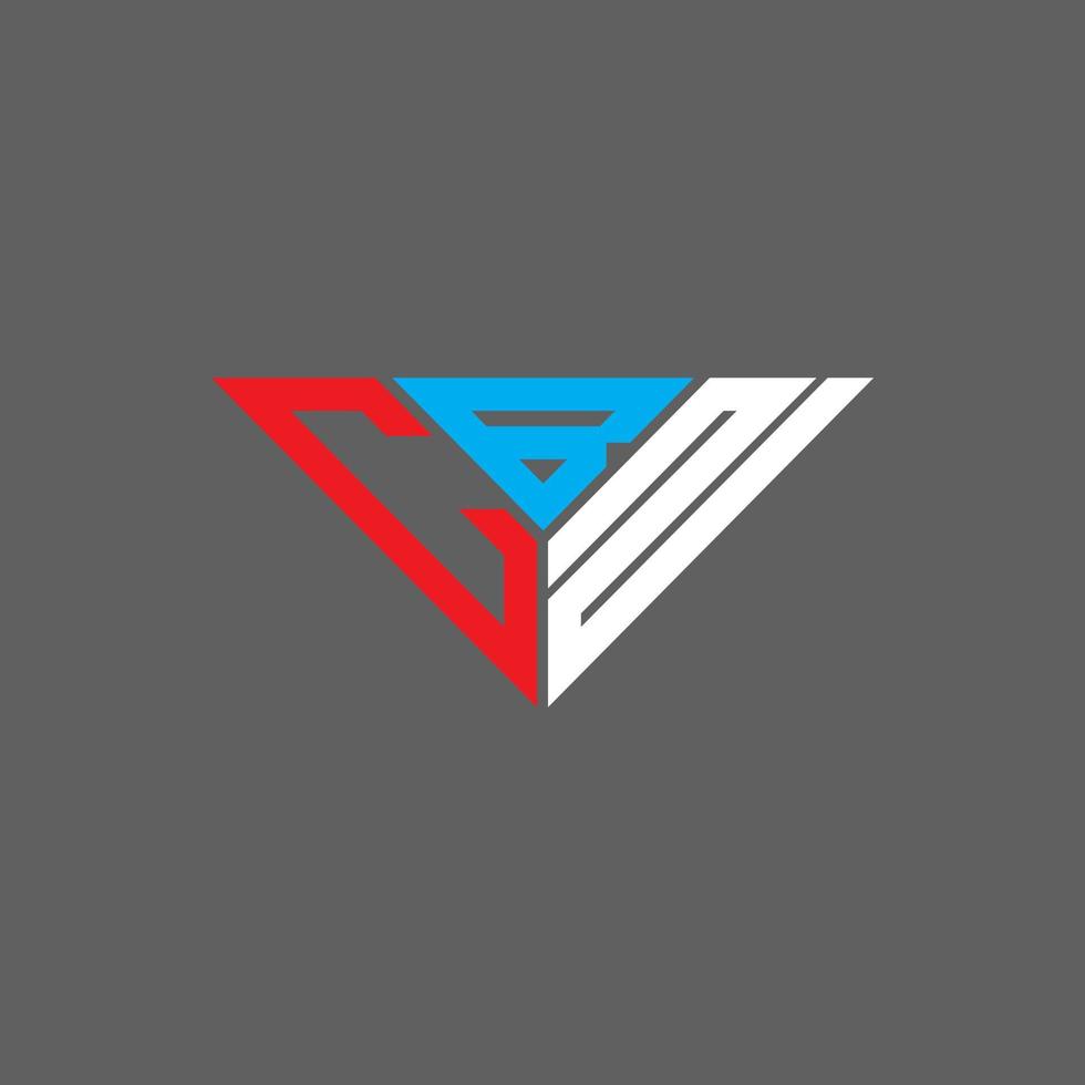Cbn Letter Logo kreatives Design mit Vektorgrafik, cbn einfaches und modernes Logo in Dreiecksform. vektor