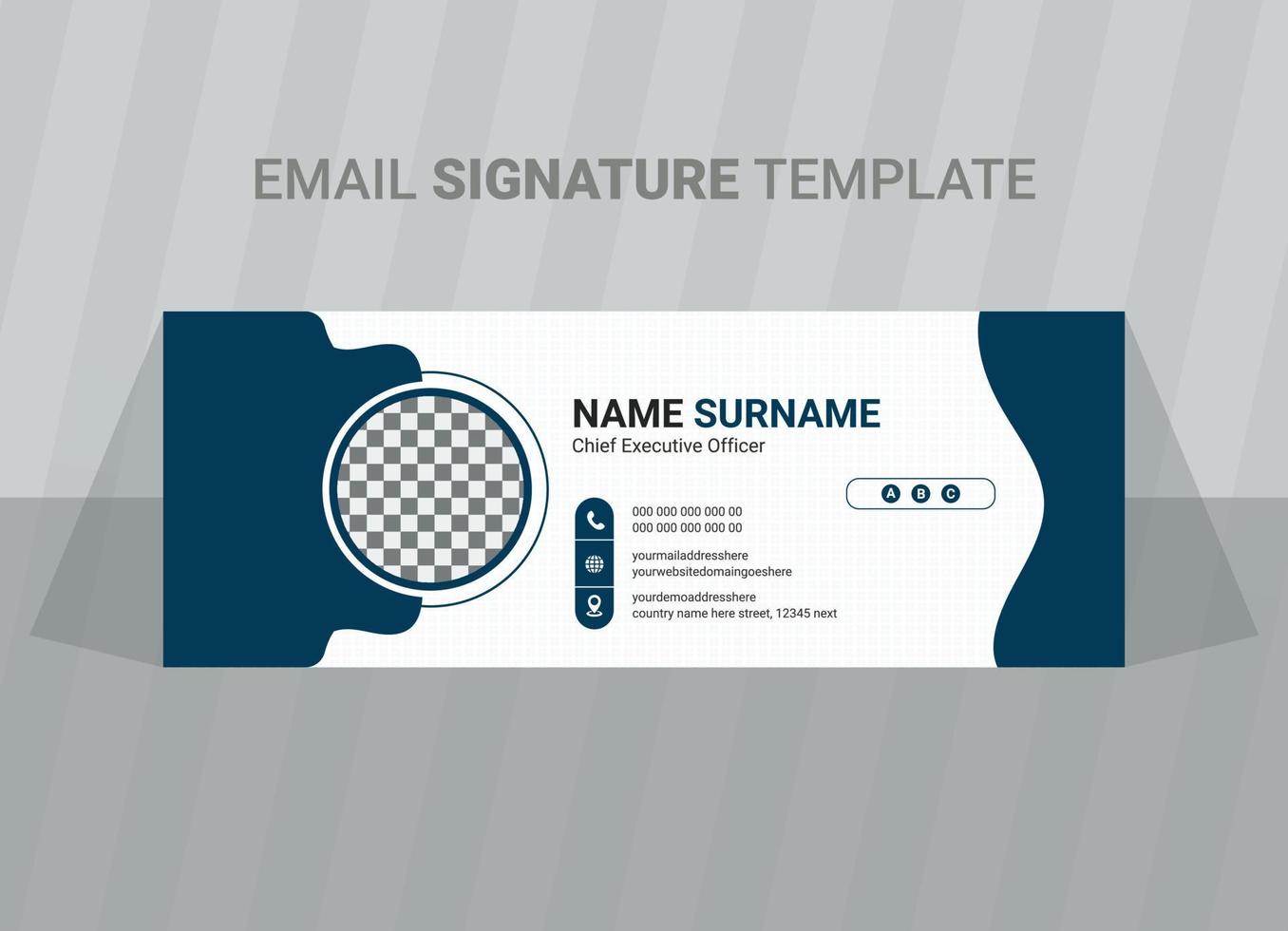 professionelle E-Mail-Signaturvorlage oder E-Mail-Fußzeile und persönliches Social-Media-Cover-Design vektor