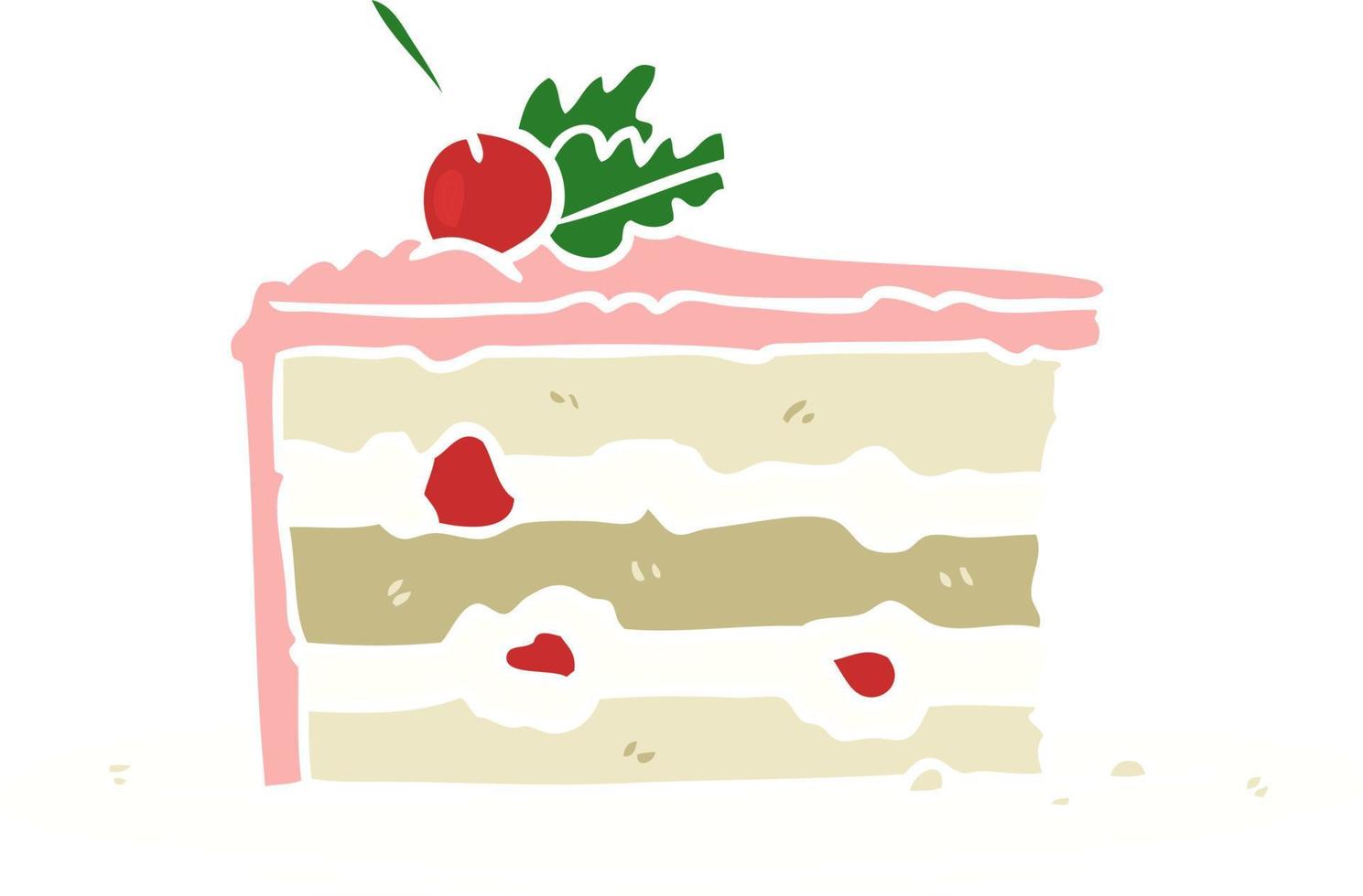 Cartoon-Dessert-Kuchen im flachen Farbstil vektor