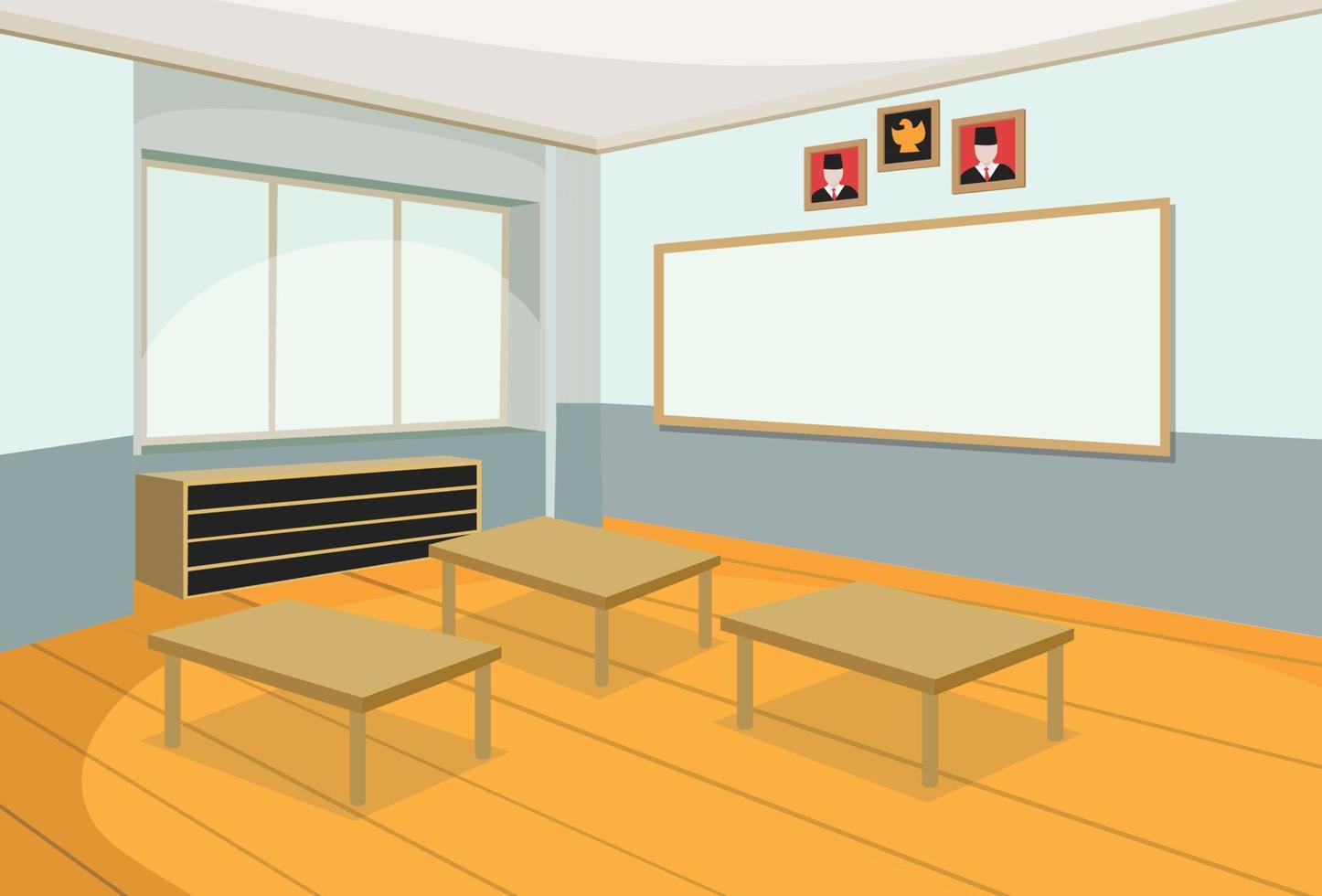klassrum på skola platt illustration vektor