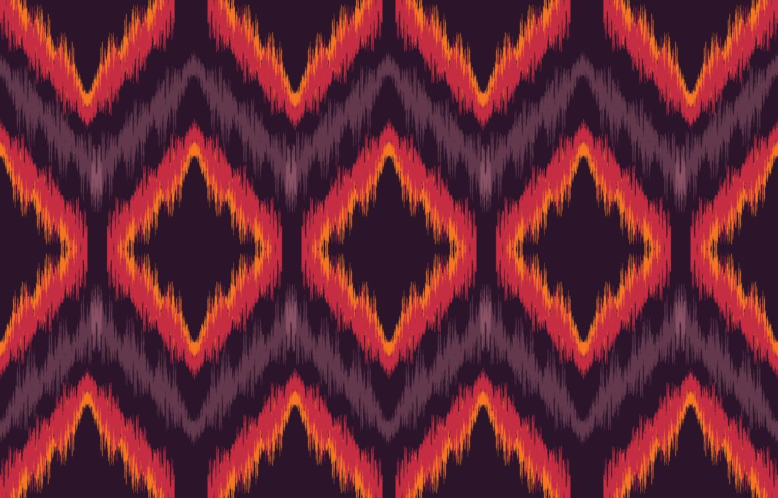 stoff ikat nahtloses muster geometrischer ethnischer traditioneller stickerei style.design für hintergrund, teppich, matte, sarong, kleidung, vektorillustration. vektor