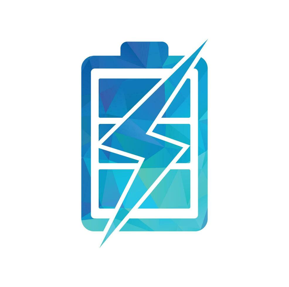 kraft batteri logotyp design mall. batteri snabb avgift logotyp design. batteri kraft och blixt blixt- bult logotyp ikon. vektor