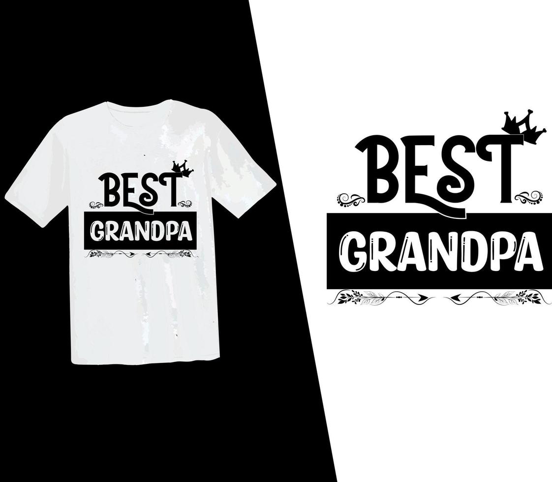 bestes Opa-T-Shirt, weltbestes Großvater-Typografie-T-Shirt-Design, Vektor-T-Shirt, Opa, Großvater, Großelterntag, Vektor, druckfertiges T-Shirt vektor