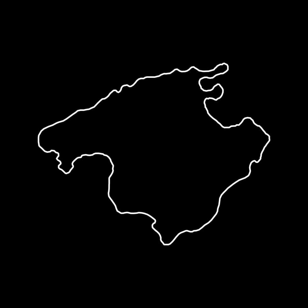 mallorca karte, spanien region. Vektor-Illustration. vektor