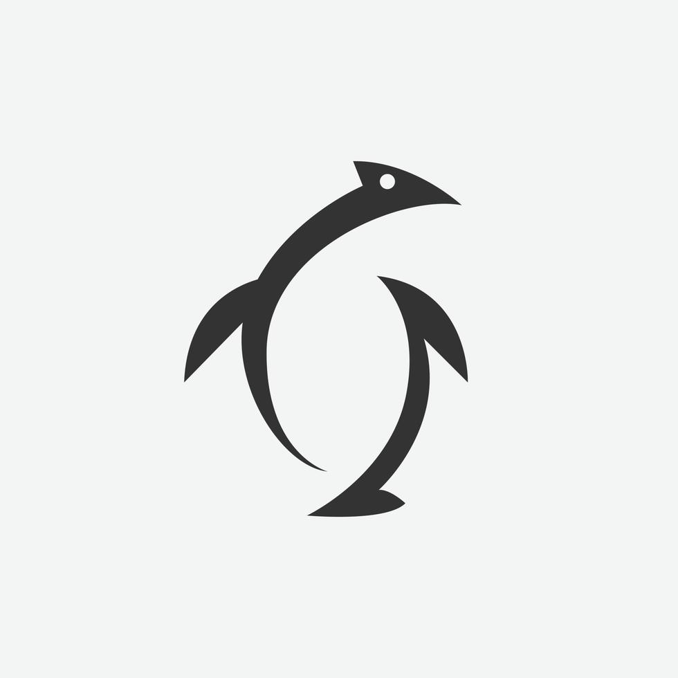 Pinguin-Logo-Vorlage Vektor-Bild vektor