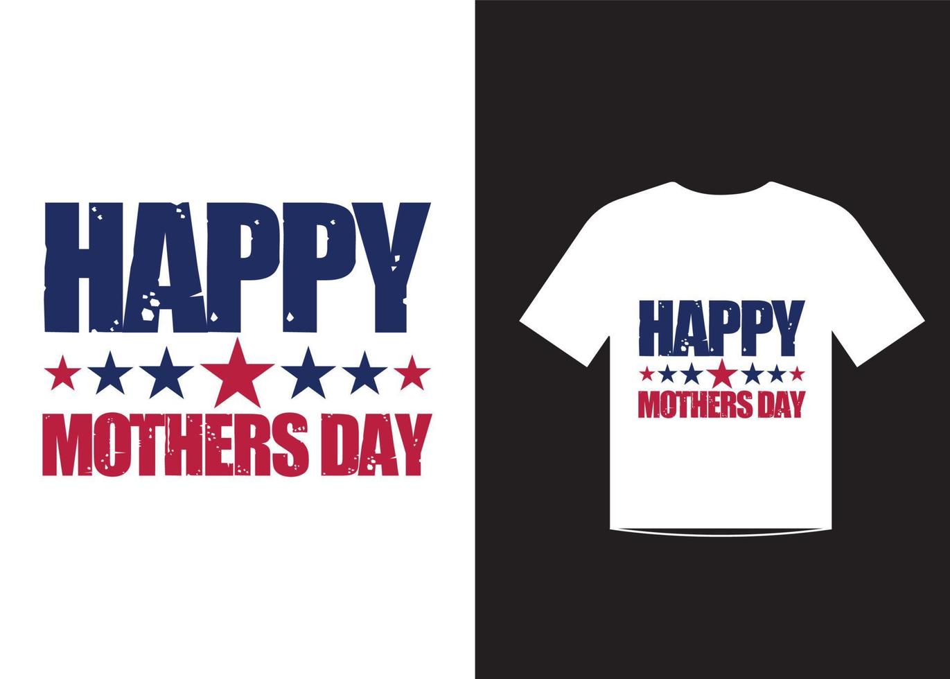 Muttertags-T-Shirt-Design-Vorlagenvektor für glückliche Mütter vektor