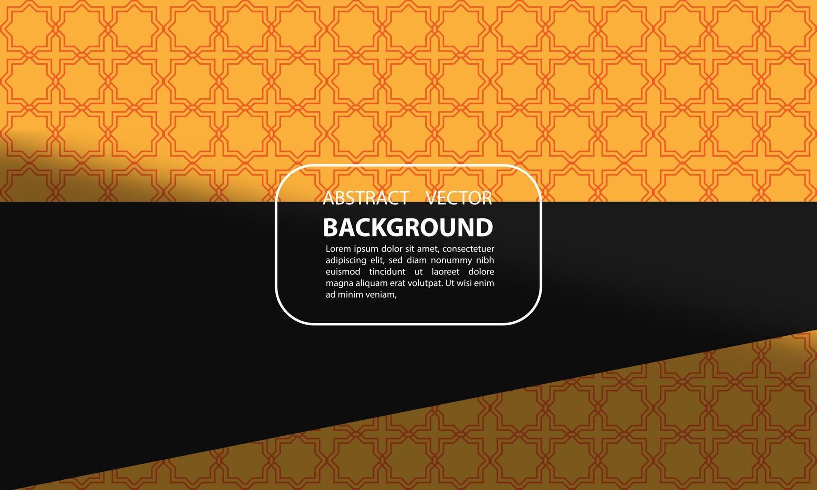 abstrakt bakgrund geometrisk gradient skugga överlägg orange med islamiskt mönster multiplicerat för affischer, banderoller och andra, vektordesign eps 10 vektor