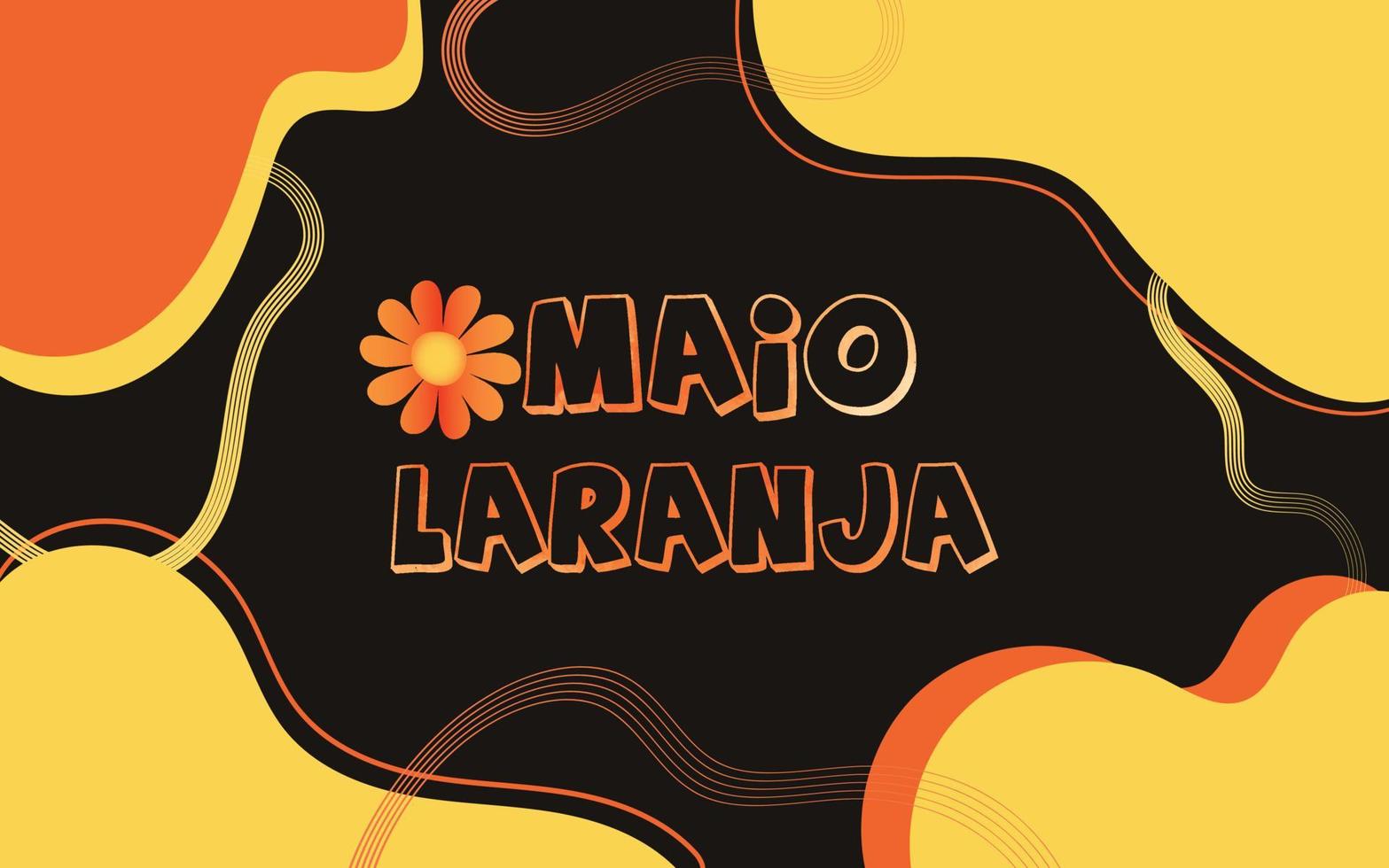 abstrakter hintergrund von brasilien feiert am 18. mai den nationalfeiertag maio laranja gegen missbrauch und ausbeutung vektor