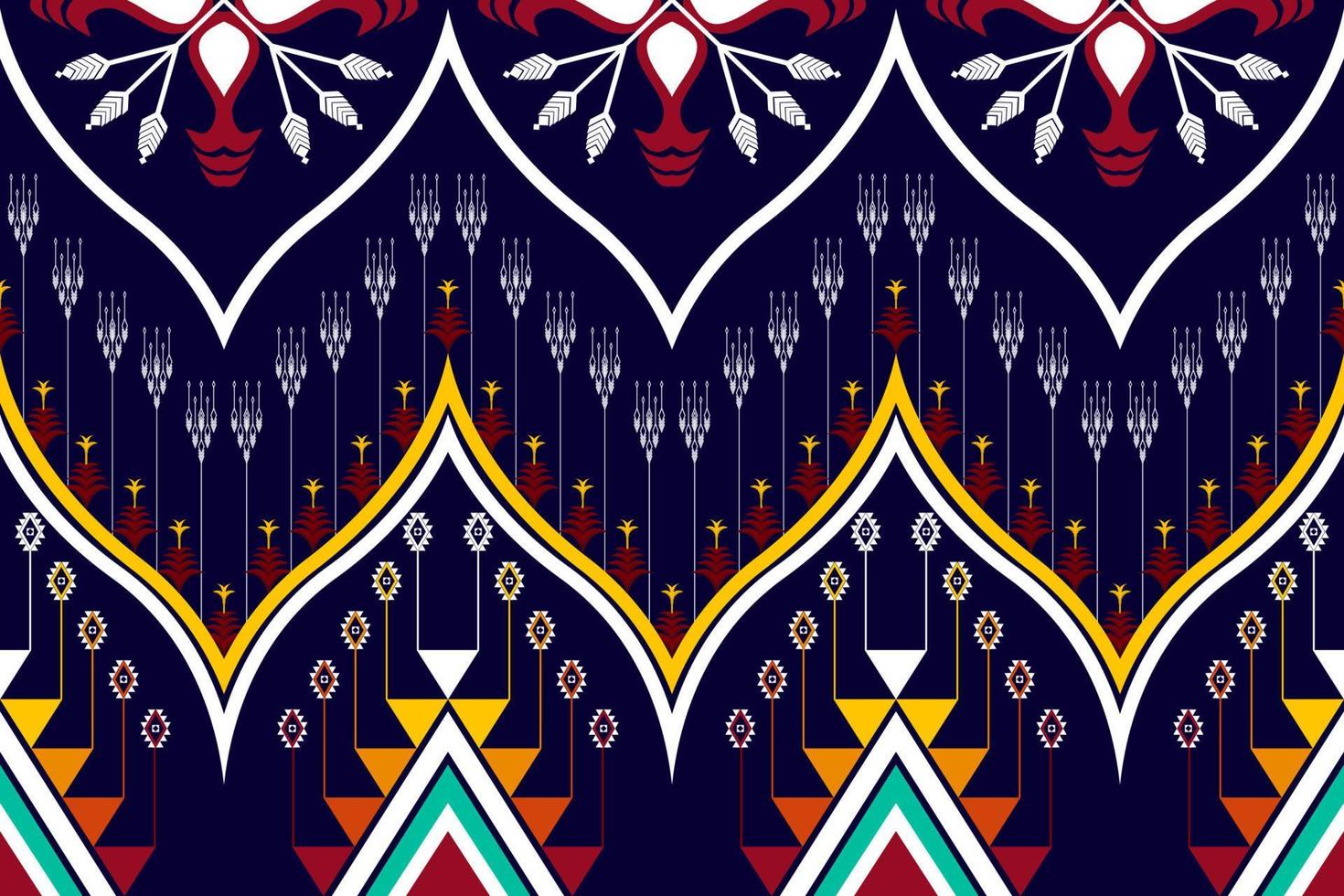 geometrisches abstraktes ethnisches Musterdesign. aztekischer Stoff Teppich Mandala Ornament ethnische Chevron Textildekoration Tapete. tribal boho native traditionelle stickerei vektorillustrationen hintergrund vektor