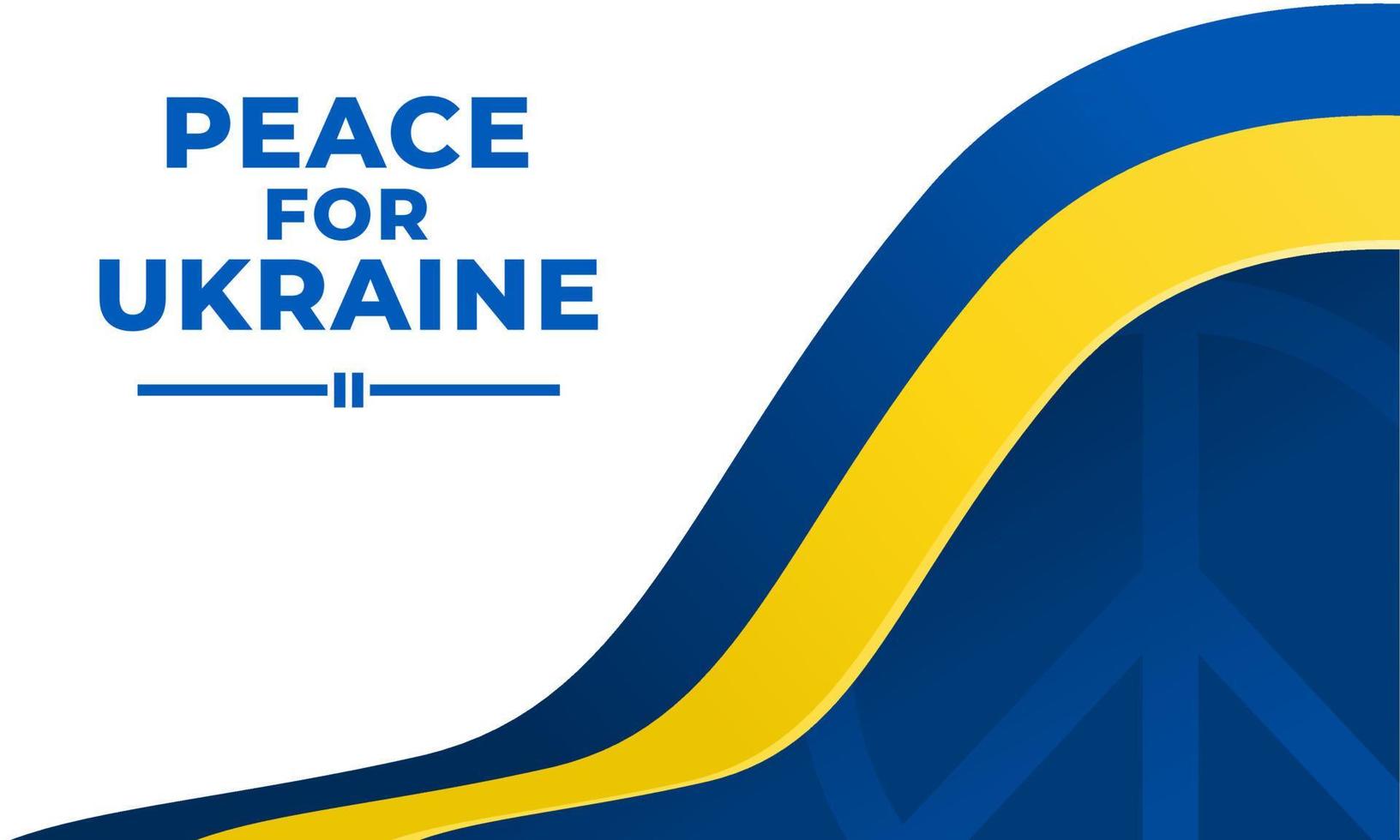 fred för ukraina med ukrainska flaggan. stödja ukrainska vektordesign. vektor