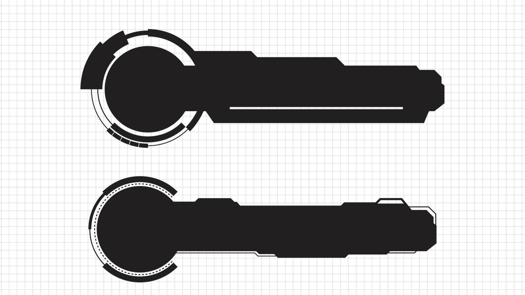 abstrakt bakgrund av sci fi ram, hud ui, nedre tredje knappfältet vektor