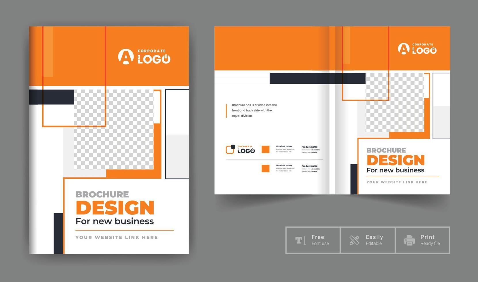 företagsföretag broschyr omslagsmall. företagsomslag design tema layout abstrakt färgglada kreativa och moderna sidor tema vektor